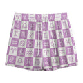 White And Purple Zodiac Signs Print Mesh Shorts