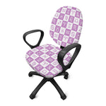 White And Purple Zodiac Signs Print Office Chair Cover
