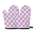 White And Purple Zodiac Signs Print Oven Mitts