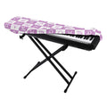 White And Purple Zodiac Signs Print Piano Keyboard Cover