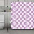 White And Purple Zodiac Signs Print Polyester Shower Curtain