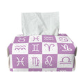 White And Purple Zodiac Signs Print Rectangle Tissue Box Cover