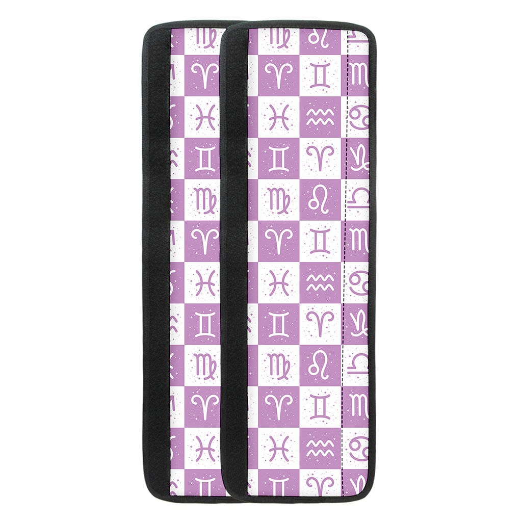 White And Purple Zodiac Signs Print Refrigerator Handle Covers