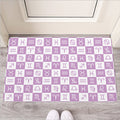 White And Purple Zodiac Signs Print Rubber Doormat