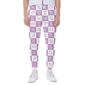 White And Purple Zodiac Signs Print Joggers