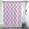 White And Purple Zodiac Signs Print Shower Curtain
