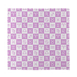 White And Purple Zodiac Signs Print Silk Bandana