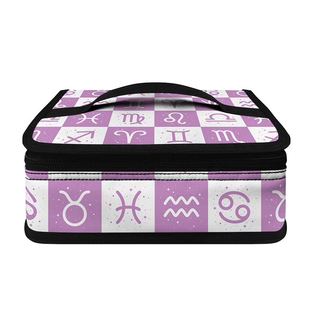 White And Purple Zodiac Signs Print Small Lunch Bag