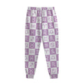 White And Purple Zodiac Signs Print Sweatpants