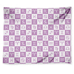 White And Purple Zodiac Signs Print Tapestry