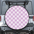 White And Purple Zodiac Signs Print Tire Cover