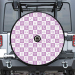 White And Purple Zodiac Signs Print Tire Cover With Camera Hole
