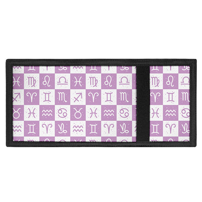 White And Purple Zodiac Signs Print Trifold Wallet