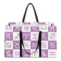 White And Purple Zodiac Signs Print Utility Tote Bag