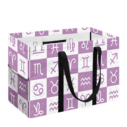 White And Purple Zodiac Signs Print Utility Tote Bag