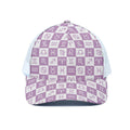 White And Purple Zodiac Signs Print White Mesh Trucker Hat