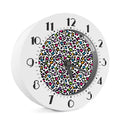 White And Rainbow Leopard Print Alarm Clock