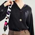 White And Rainbow Leopard Print Bag Strap