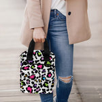 White And Rainbow Leopard Print Bible Tote Bag