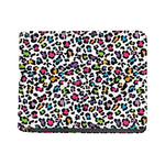 White And Rainbow Leopard Print Bifold Wallet