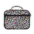 White And Rainbow Leopard Print Briefcase Bible Bag