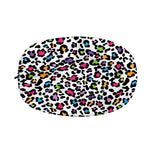 White And Rainbow Leopard Print Car Side Mirror Covers
