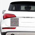 White And Rainbow Leopard Print Car Sticker