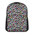 White And Rainbow Leopard Print Casual Backpack