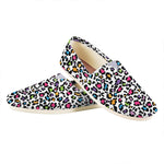 White And Rainbow Leopard Print Casual Shoes