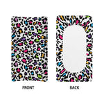 White And Rainbow Leopard Print Changing Pad Cover