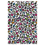 White And Rainbow Leopard Print Curtain