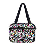 White And Rainbow Leopard Print Double Strap Bible Bag