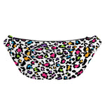 White And Rainbow Leopard Print Fanny Pack