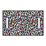 White And Rainbow Leopard Print Golf Cart Seat Cover