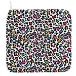 White And Rainbow Leopard Print Hand Towel