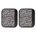 White And Rainbow Leopard Print Handle Covers