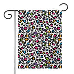 White And Rainbow Leopard Print House Flag