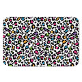 White And Rainbow Leopard Print Indoor Door Mat