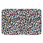 White And Rainbow Leopard Print Indoor Door Mat