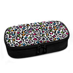 White And Rainbow Leopard Print Insulin Cooler Travel Case