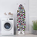 White And Rainbow Leopard Print Ironing Board Cover