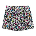 White And Rainbow Leopard Print Mesh Shorts