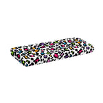 White And Rainbow Leopard Print Piano Keyboard Cover