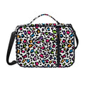 White And Rainbow Leopard Print Shoulder Strap Bible Bag