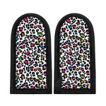 White And Rainbow Leopard Print Skillet Handle Cover