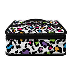 White And Rainbow Leopard Print Small Lunch Bag