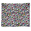 White And Rainbow Leopard Print Tapestry