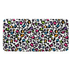 White And Rainbow Leopard Print Towel