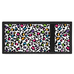 White And Rainbow Leopard Print Trifold Wallet