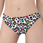 White And Rainbow Leopard Print Women's Panties